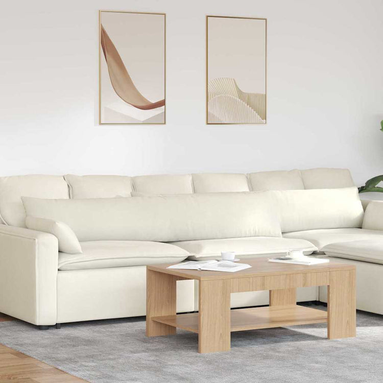 VidaXL Sofakissen 2 Stück Creme 200 x 40 cm Cordstoff