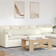 VidaXL Sofakissen 2 Stück Creme 200 x 40 cm Cordstoff