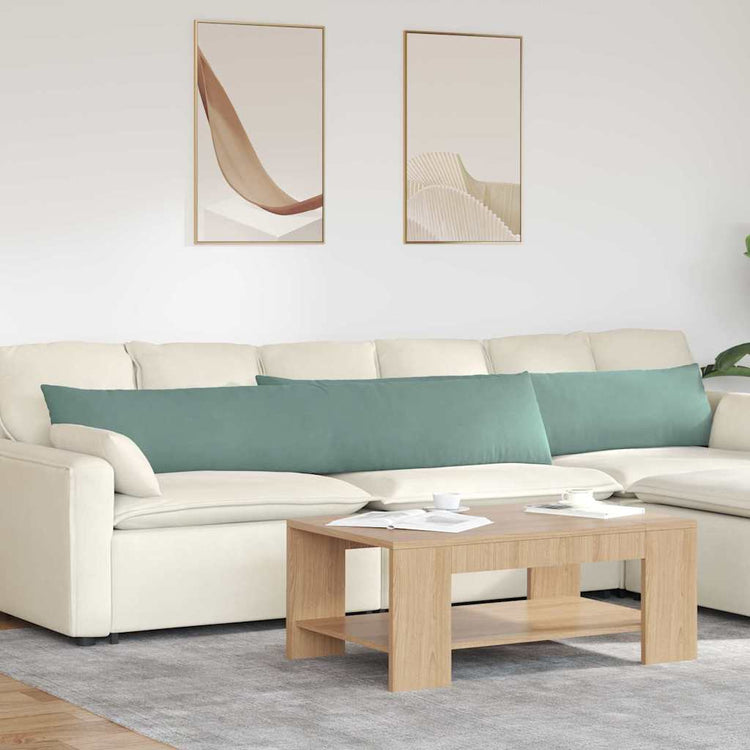 VidaXL Sofakissen 2 Stück Seegrün 200 x 40 cm Cordstoff