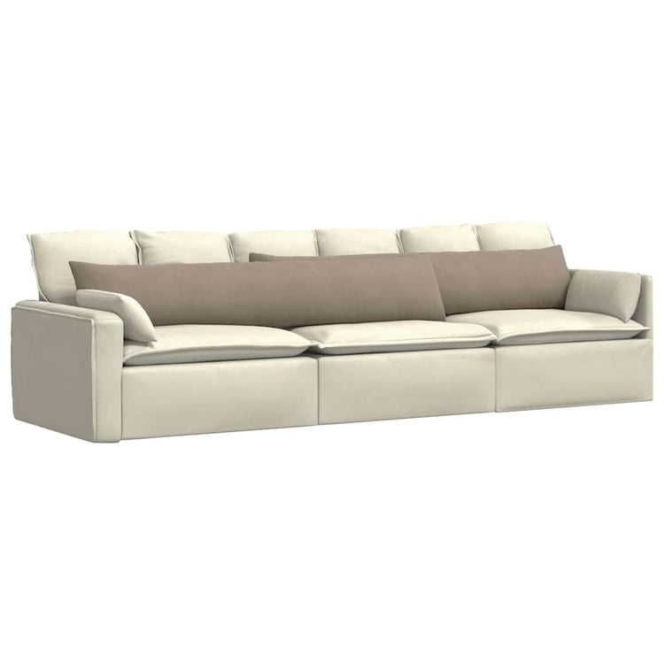 VidaXL Sofakissen 2 Stück Taupe 200 x 40 cm Stoff