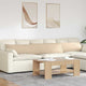 VidaXL Sofakissen 2 Stück Creme 200 x 40 cm Stoff