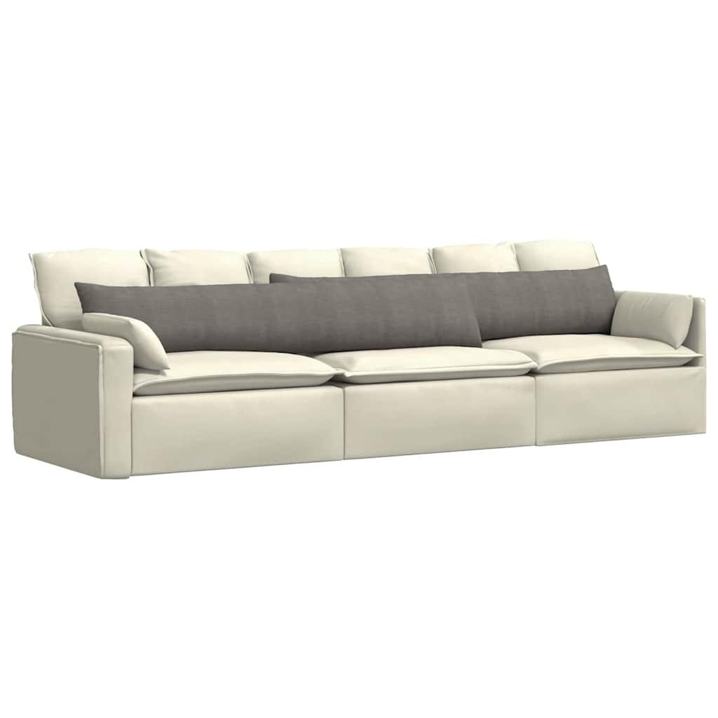 VidaXL Sofakissen 2 Stück hellgrau 200 x 40 cm Cordstoff