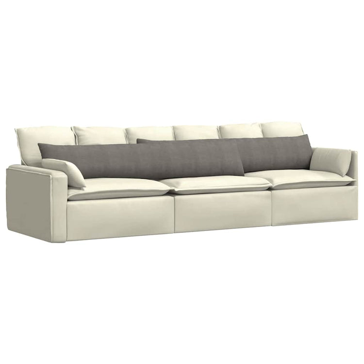 VidaXL Sofakissen 2 Stück hellgrau 200 x 40 cm Cordstoff