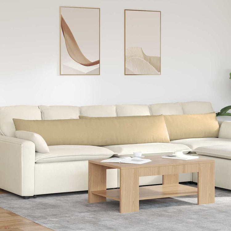 VidaXL Sofakissen 2 Stück grau grün 200 x 40 cm Cordstoff