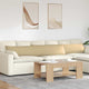 VidaXL Sofakissen 2 Stück grau grün 200 x 40 cm Cordstoff