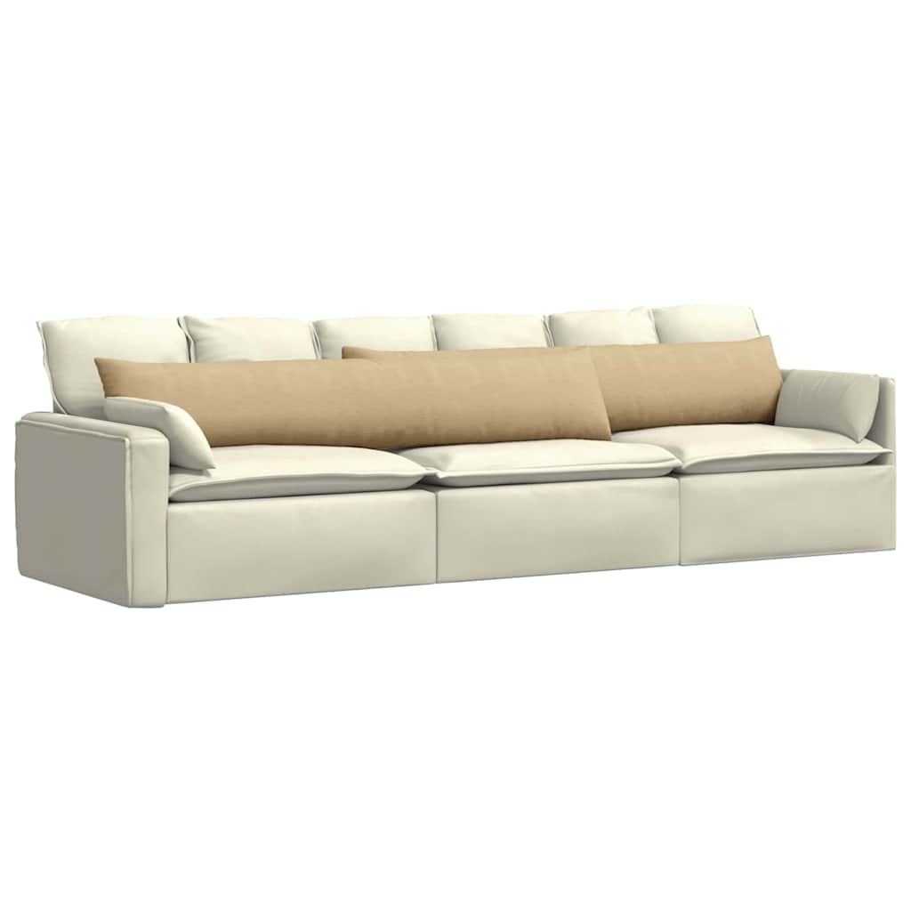 VidaXL Sofakissen 2 Stück grau grün 200 x 40 cm Cordstoff