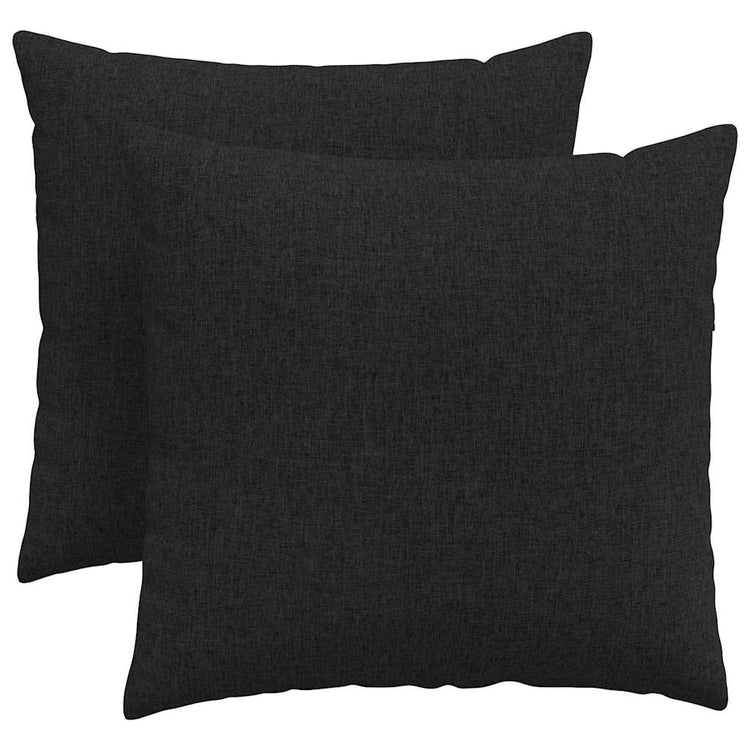 VidaXL Sofakissen 2 Stück schwarz 45 x 45 cm Stoff