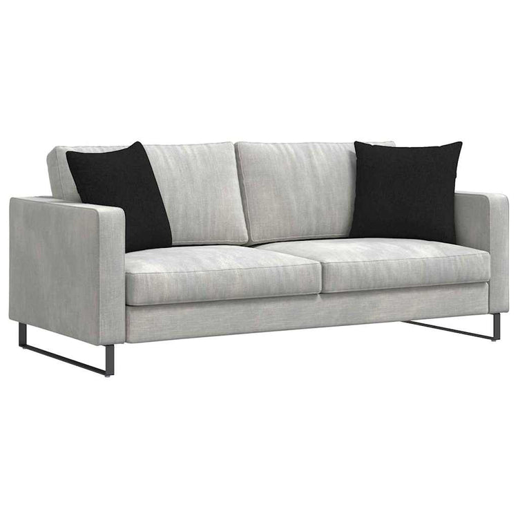 VidaXL Sofakissen 2 Stück schwarz 45 x 45 cm Stoff