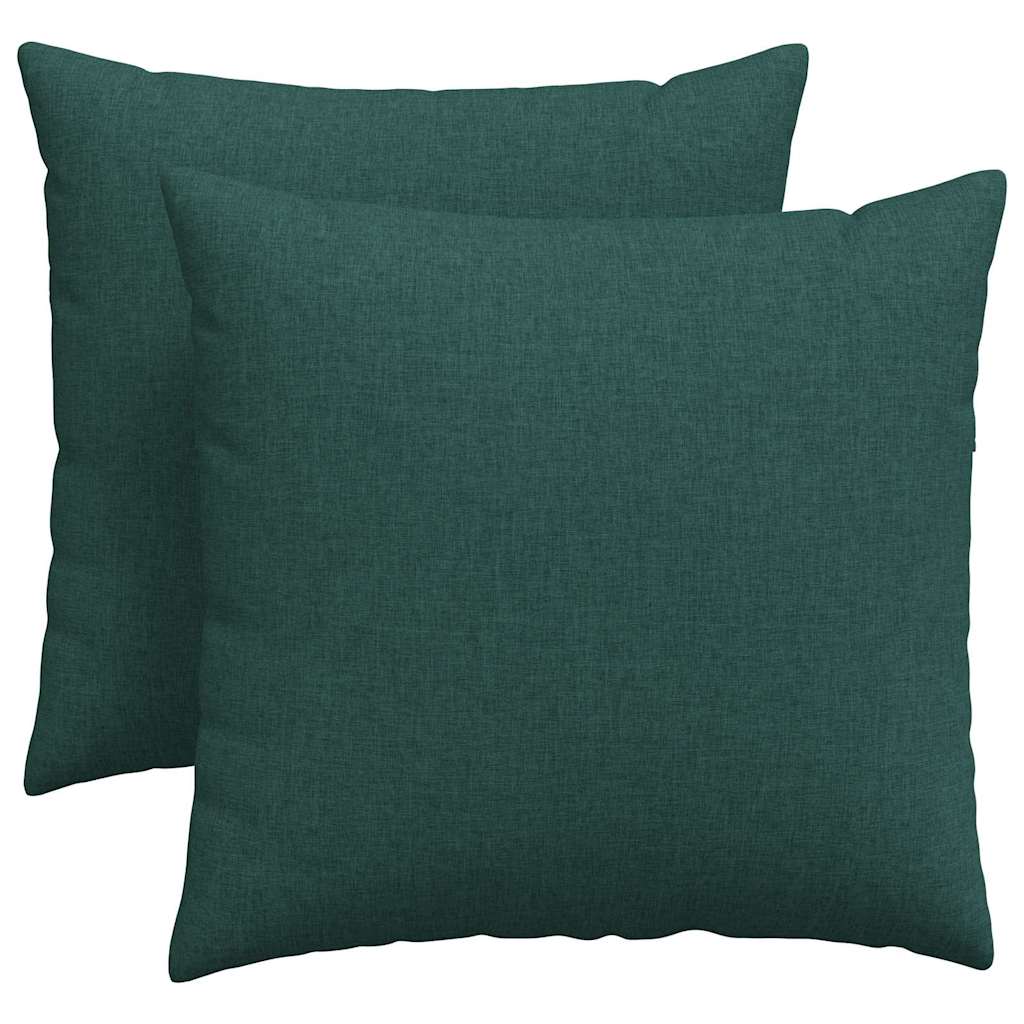VidaXL Sofakissen 2 Stück dunkelgrün 45 x 45 cm Stoff