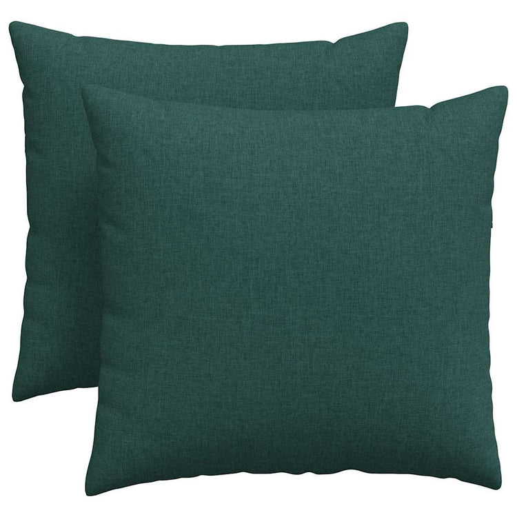 VidaXL Sofakissen 2 Stück dunkelgrün 45 x 45 cm Stoff