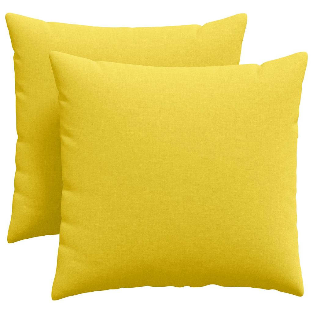 VidaXL Sofakissen 2 Stück hellgelb 45 x 45 cm Stoff