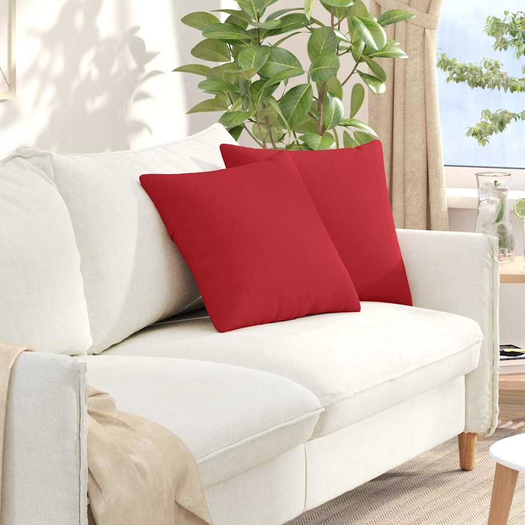 VidaXL Sofakissen 2 Stück rot 45 x 45 cm Stoff
