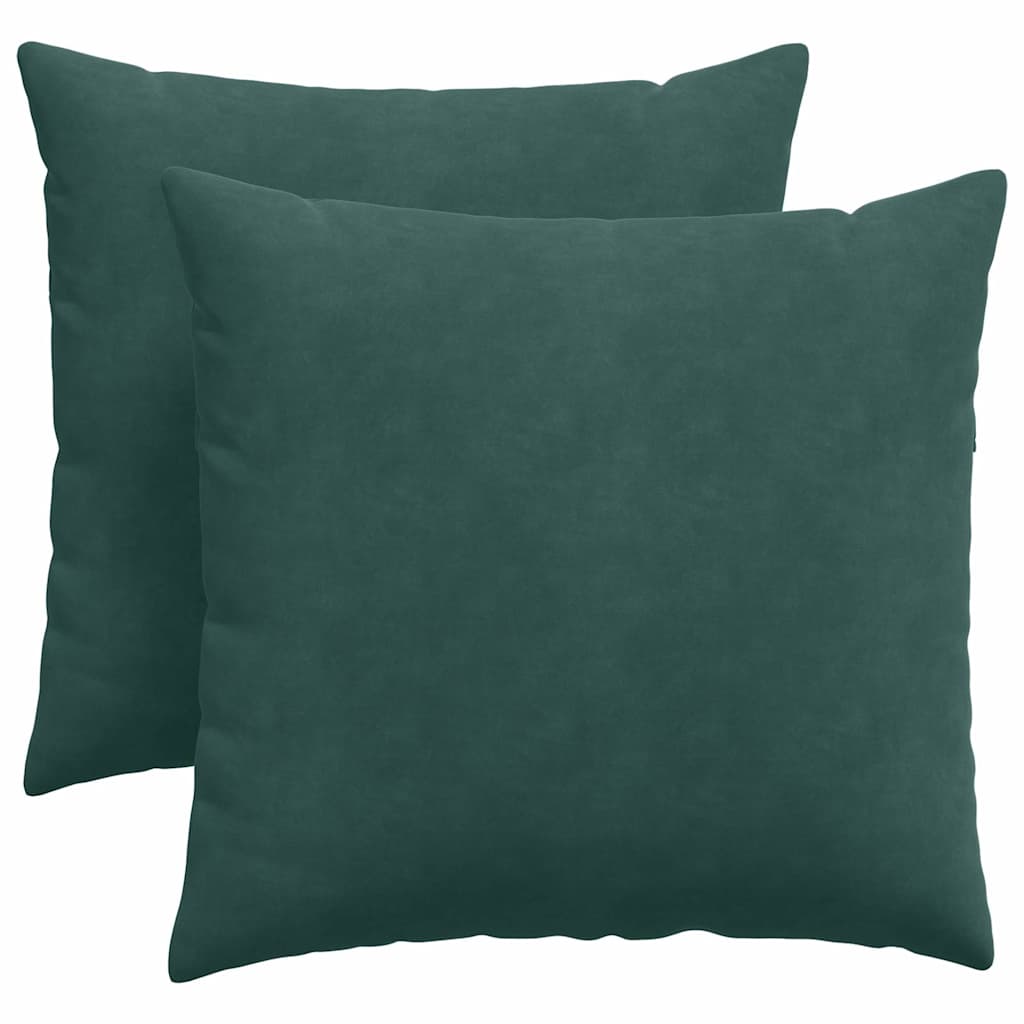 VidaXL Sofakissen 2 Stück dunkelgrün 45 x 45 cm Cordstoff