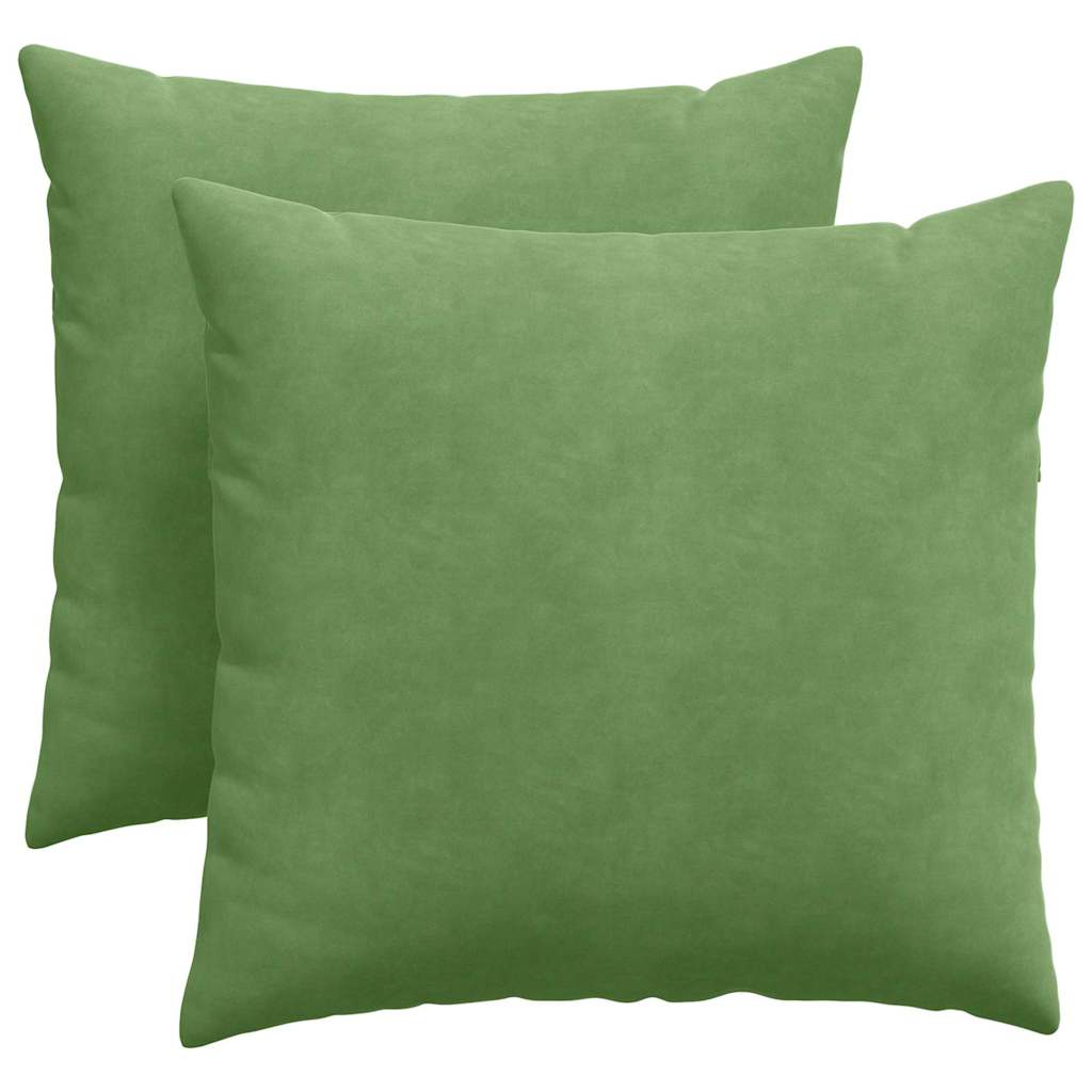 VidaXL Sofakissen 2 Stück hellgrün 45 x 45 cm Cordstoff