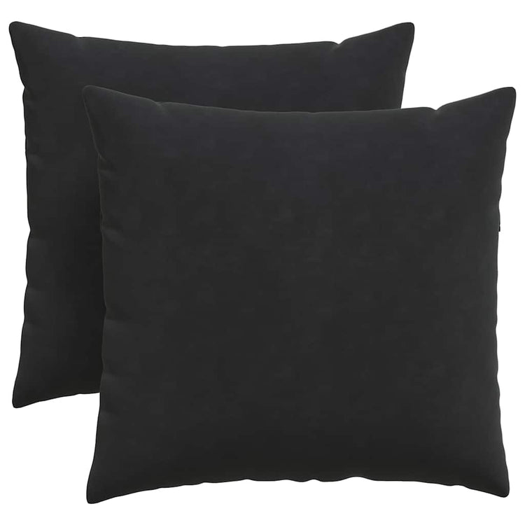 VidaXL Sofakissen 2 Stück Schwarz 45 x 45 cm Cordstoff