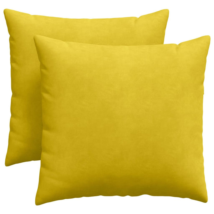 VidaXL Sofakissen 2 Stück Gelb 45 x 45 cm Cordstoff
