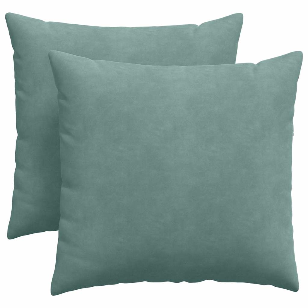 VidaXL Sofakissen 2 Stück Seegrün 45 x 45 cm Cordstoff