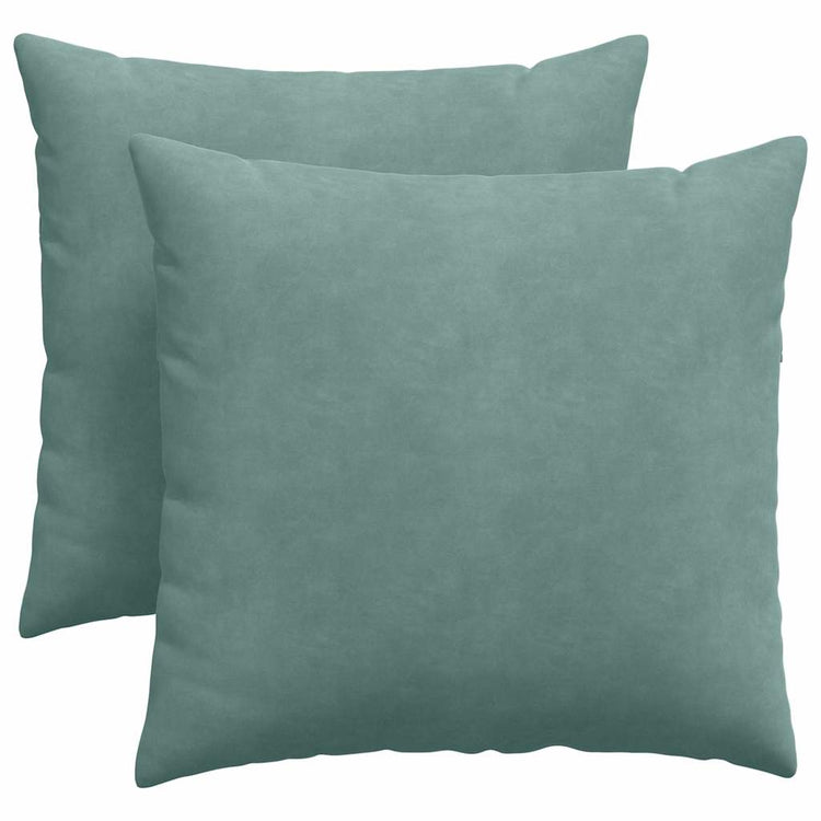 VidaXL Sofakissen 2 Stück Seegrün 45 x 45 cm Cordstoff
