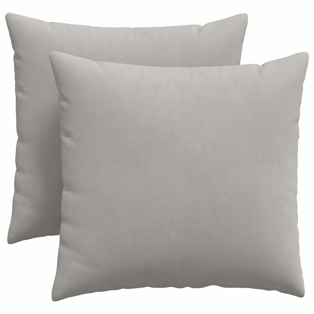 VidaXL Sofakissen 2 Stück hellgrau 45 x 45 cm Stoff