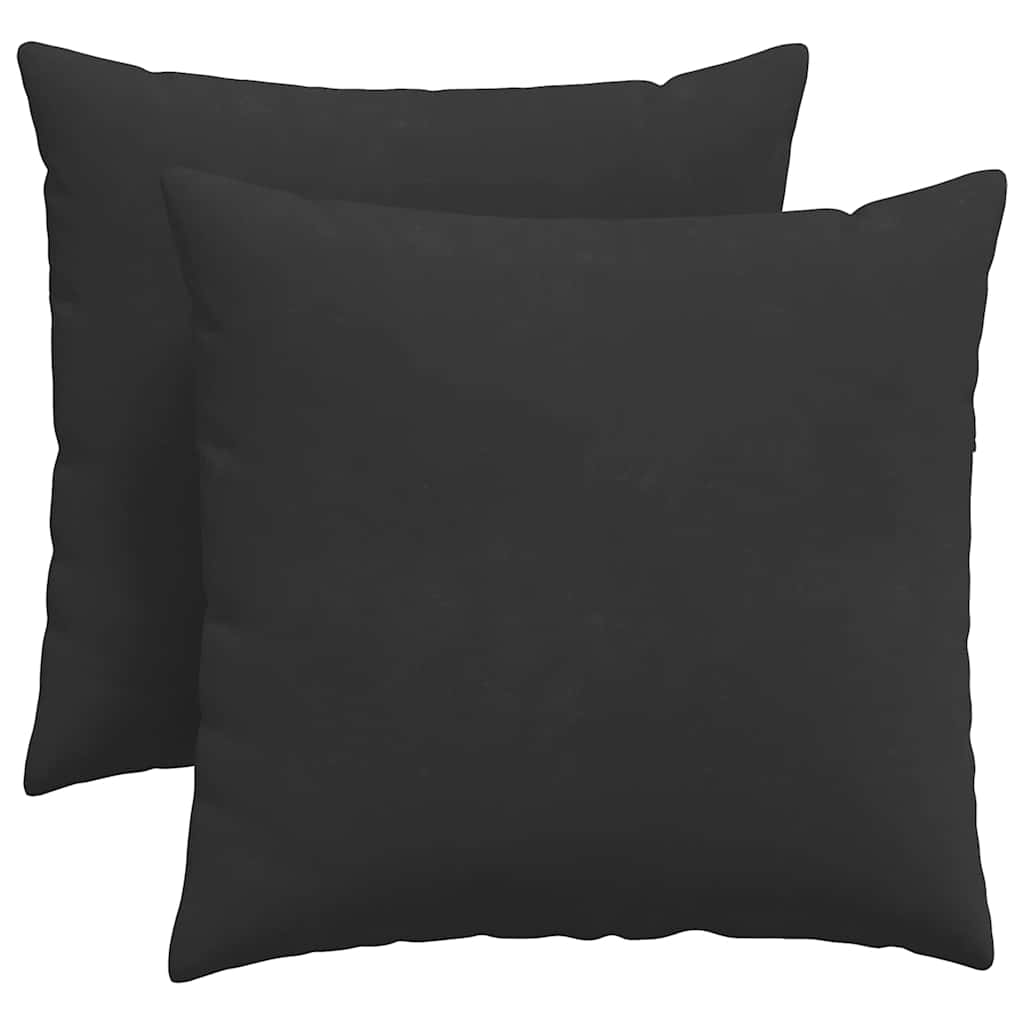 VidaXL Sofakissen 2 Stück Schwarz 45 x 45 cm Stoff