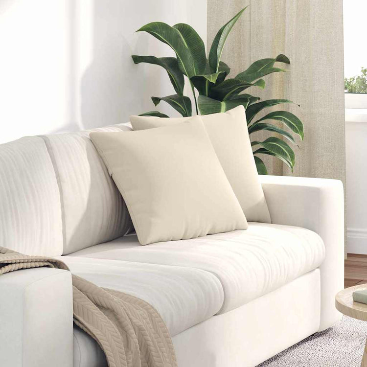 VidaXL Sofakissen 2 Stück Beige 45 x 45 cm Stoff