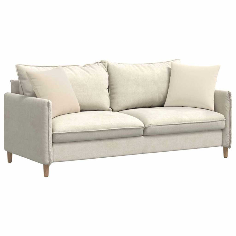 VidaXL Sofakissen 2 Stück Beige 45 x 45 cm Stoff