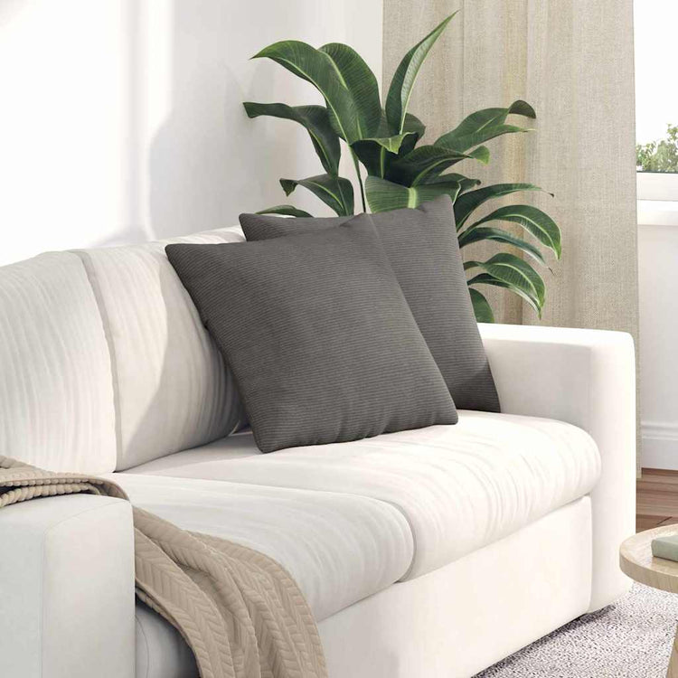VidaXL sofa cushions 2 pieces light gray 45 x 45 cm cord fabric