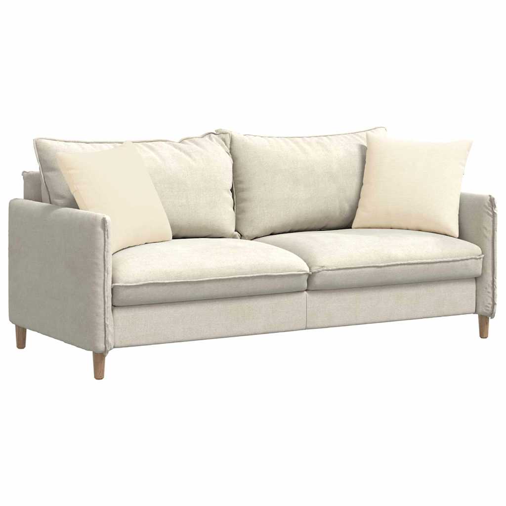 VidaXL Sofakissen 2 Stück Creme 45 x 45 cm Cordstoff