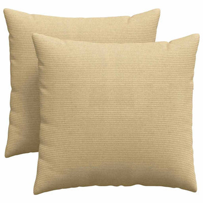 VidaXL Sofakissen 2 Stück grau grün 45 x 45 cm Cordstoff