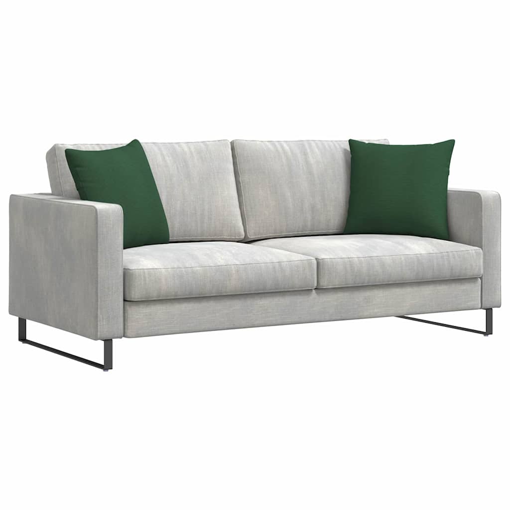 VidaXL Sofakissen 2 Stück dunkelgrün 45 x 45 cm Cordstoff