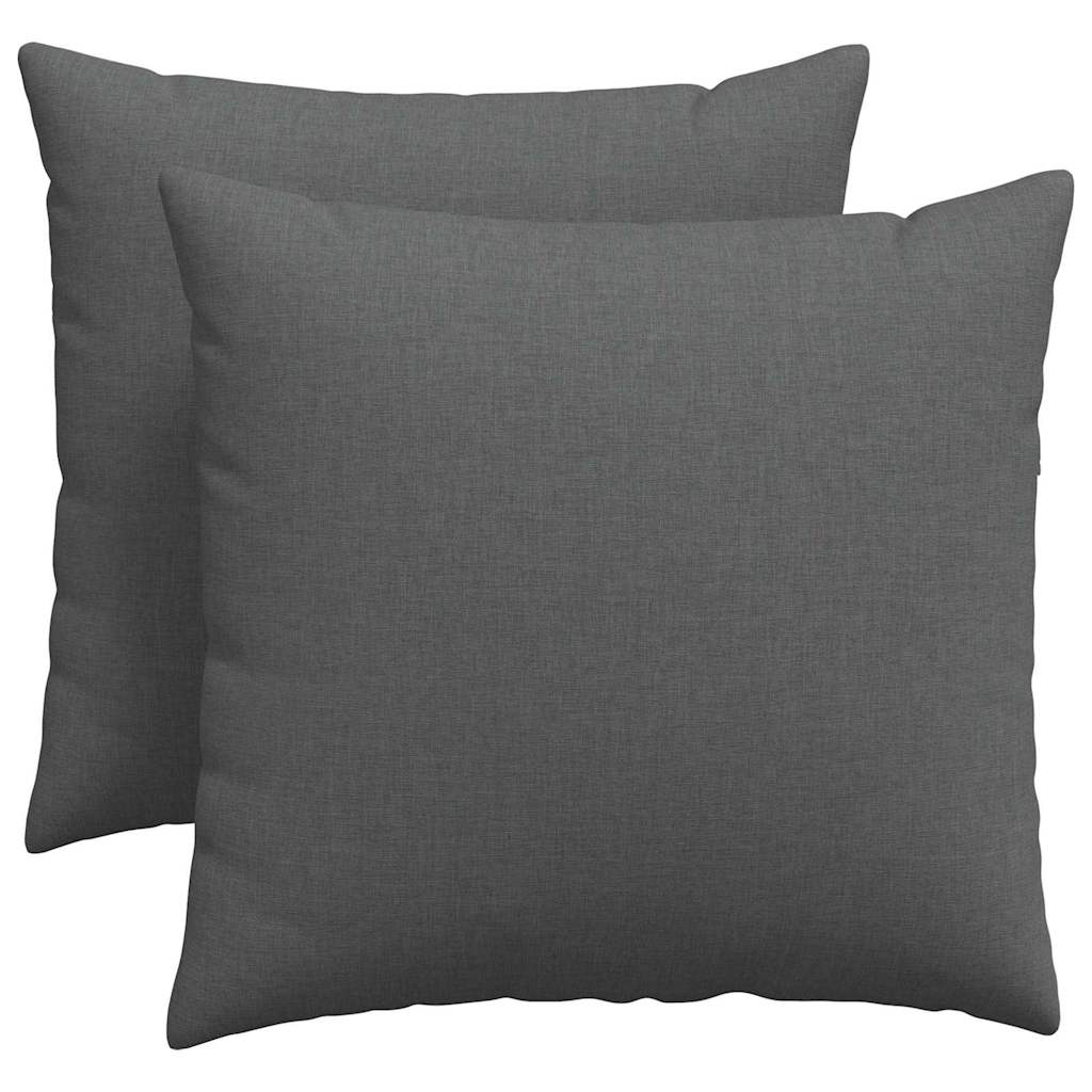 VidaXL Sofakissen 2 Stück dunkelgrau 50 x 50 cm Stoff