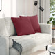 VidaXL Sofakissen 2 Stk. Weinrot 50 x 50 cm Stoff