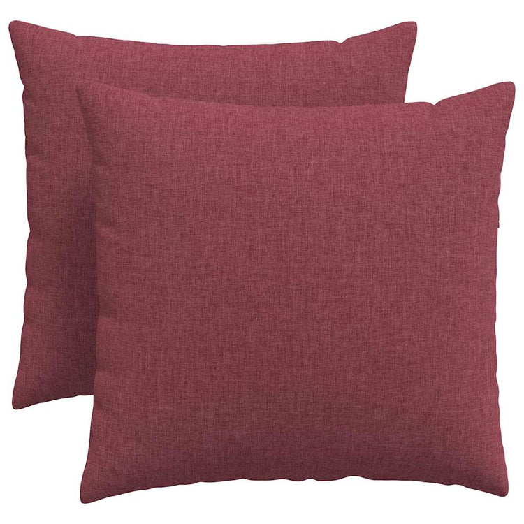VidaXL Sofakissen 2 Stk. Weinrot 50 x 50 cm Stoff