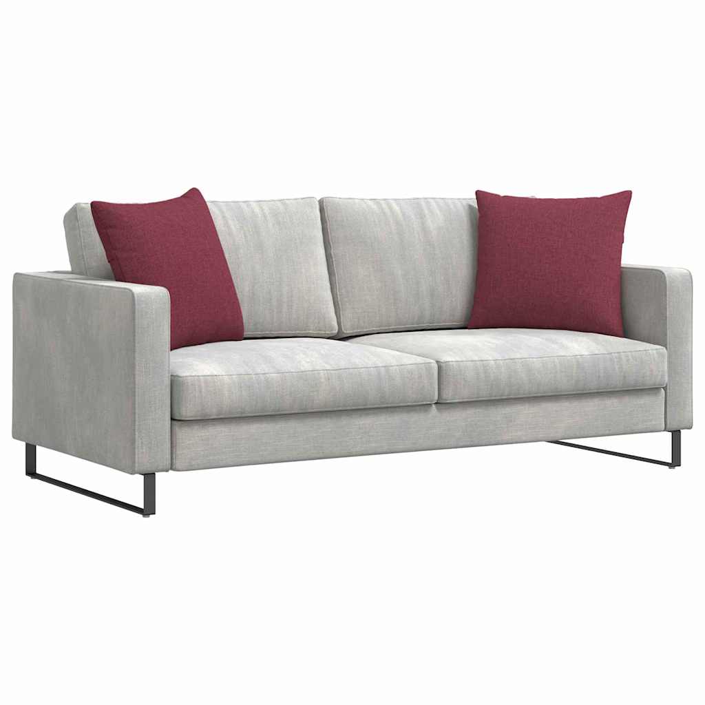 VidaXL Sofakissen 2 Stk. Weinrot 50 x 50 cm Stoff