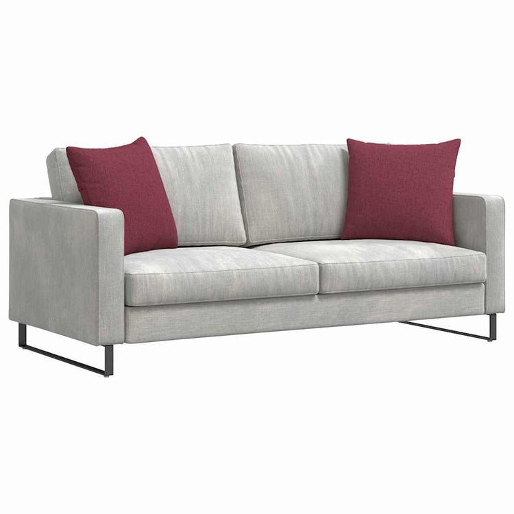 VidaXL Sofakissen 2 Stk. Weinrot 50 x 50 cm Stoff