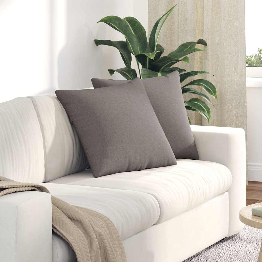 VidaXL Sofakissen 2 Stk. Taupe 50 x 50 cm Stoff
