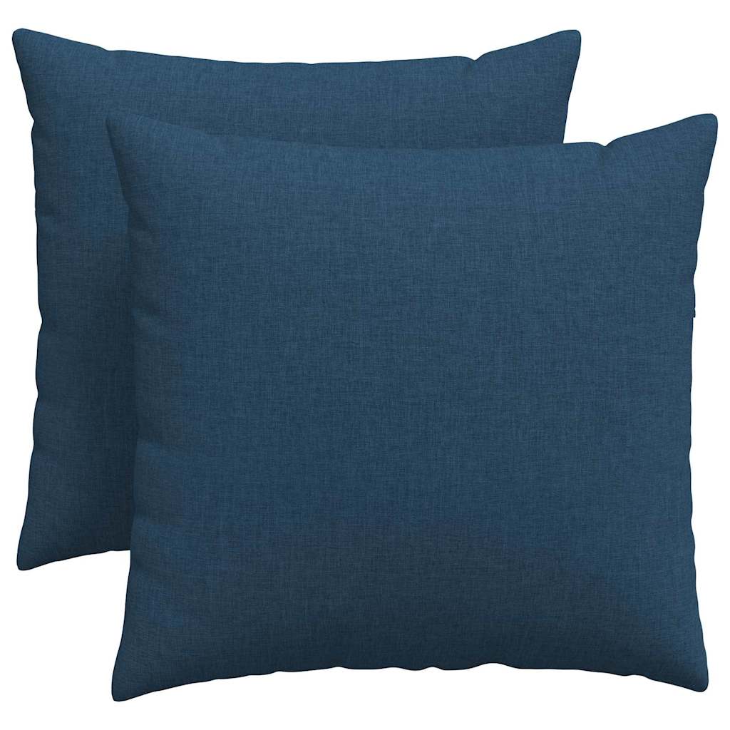 VidaXL Sofakissen 2 Stück blau 50 x 50 cm Stoff