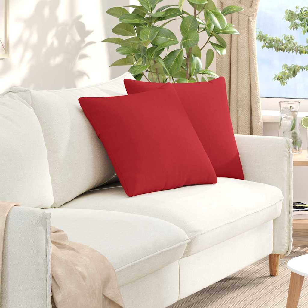 VidaXL Sofakissen 2 Stück rot 50 x 50 cm Stoff