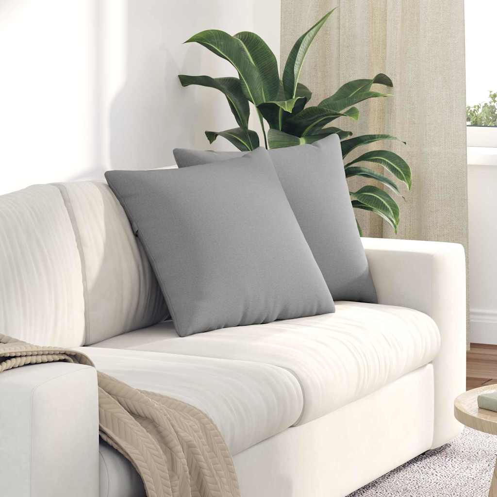 VidaXL Sofakissen 2 Stk. Wolkengrau 50 x 50 cm Stoff