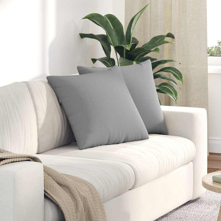 VidaXL Sofakissen 2 Stk. Wolkengrau 50 x 50 cm Stoff