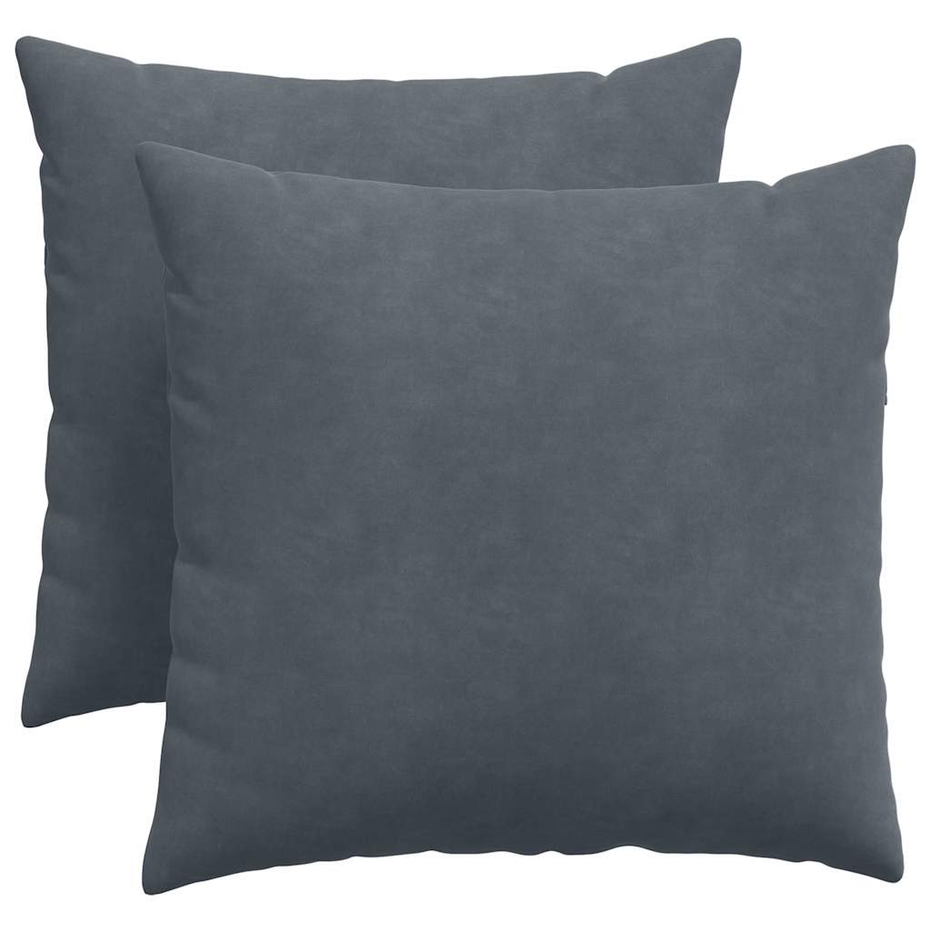 VidaXL Sofakissen 2 Stück dunkelgrau 50 x 50 cm Cordstoff