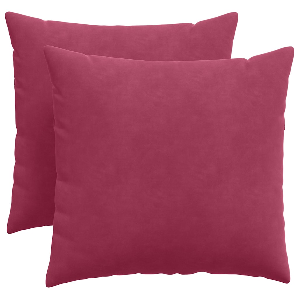 VidaXL Sofakissen, 2 Stück, Weinrot, 50 x 50 cm Cordstoff