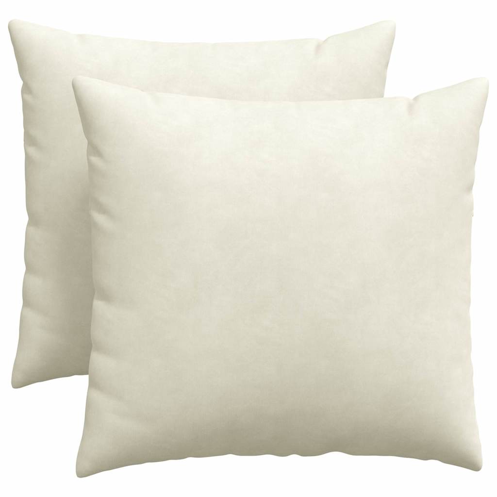 VidaXL Sofakissen 2 Stück Creme 50 x 50 cm Cordstoff