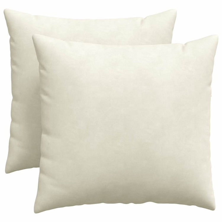 VidaXL Sofakissen 2 Stück Creme 50 x 50 cm Cordstoff