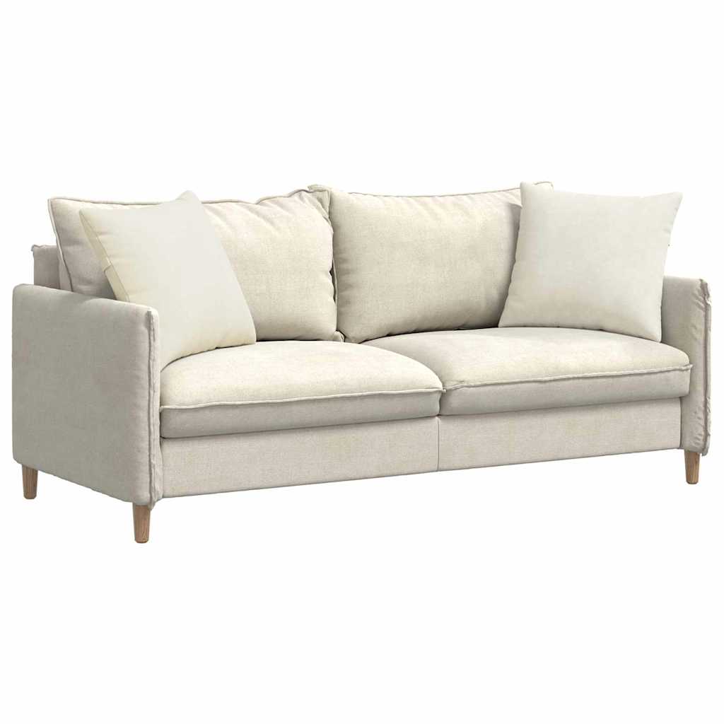 VidaXL Sofakissen 2 Stück Creme 50 x 50 cm Cordstoff