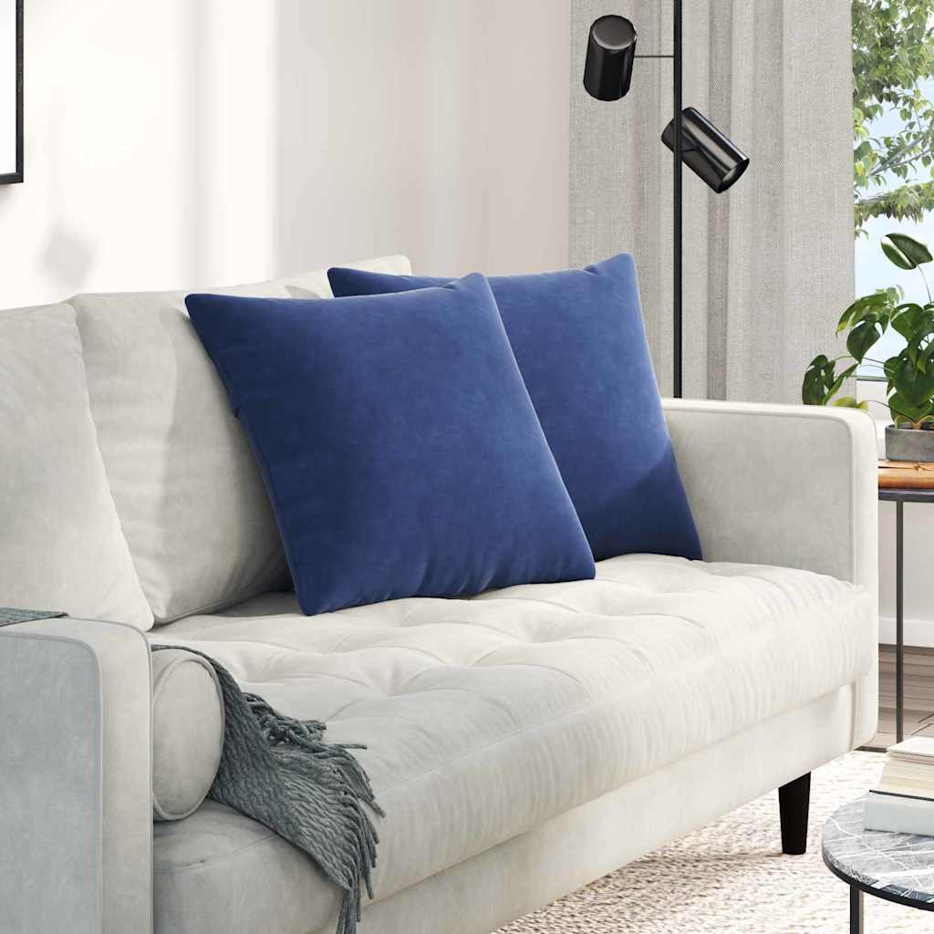VidaXL Sofakissen, 2 Stück, Polizeiblau, 50 x 50 cm Cordstoff