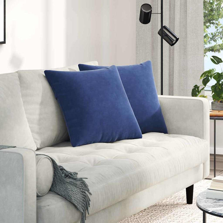 VidaXL Sofakissen, 2 Stück, Polizeiblau, 50 x 50 cm Cordstoff