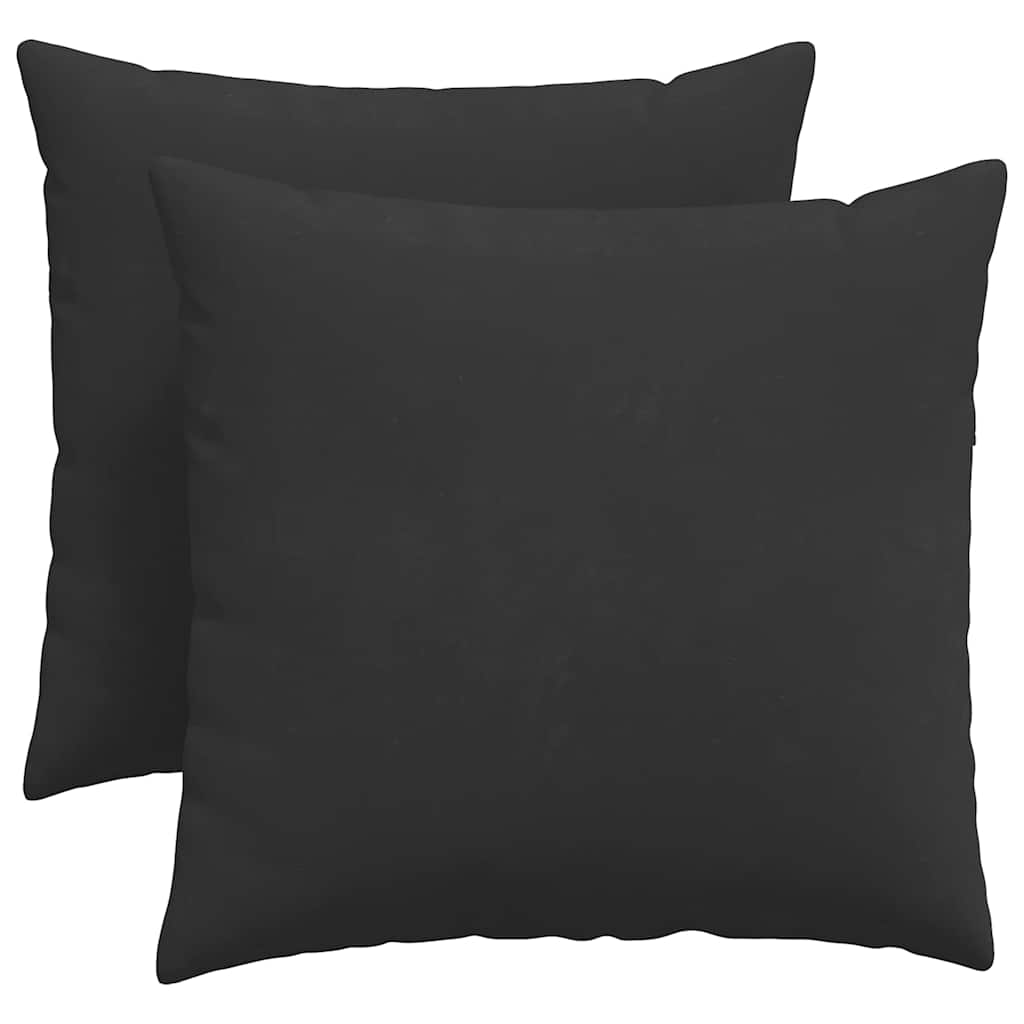 VidaXL Sofakissen 2 Stück Schwarz 50 x 50 cm Stoff