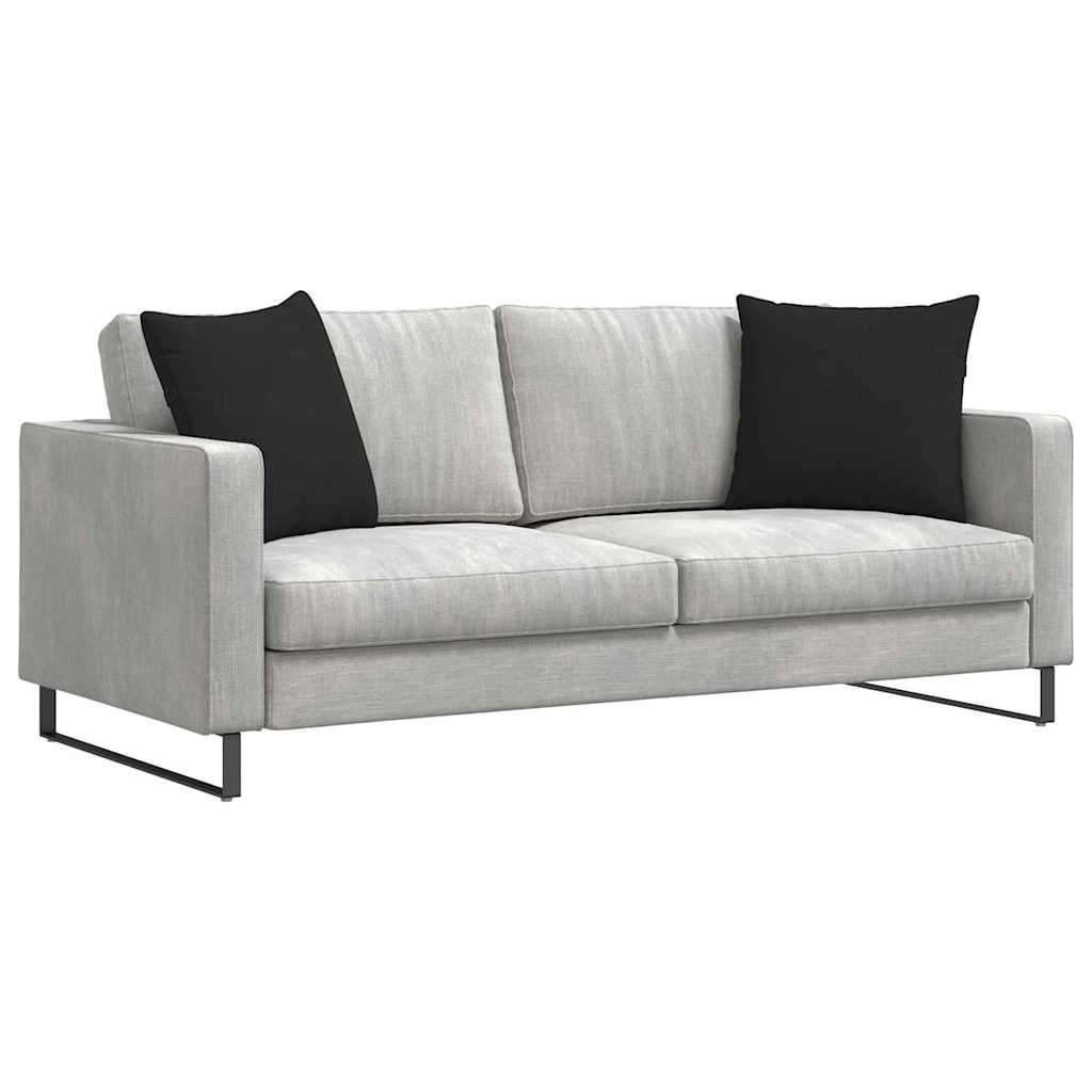 VidaXL Sofakissen 2 Stück Schwarz 50 x 50 cm Stoff