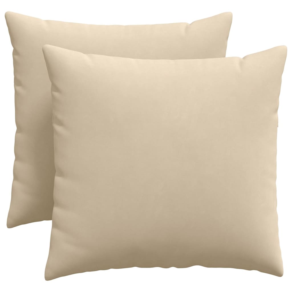 VidaXL Sofakissen 2 Stück Creme 50 x 50 cm Stoff